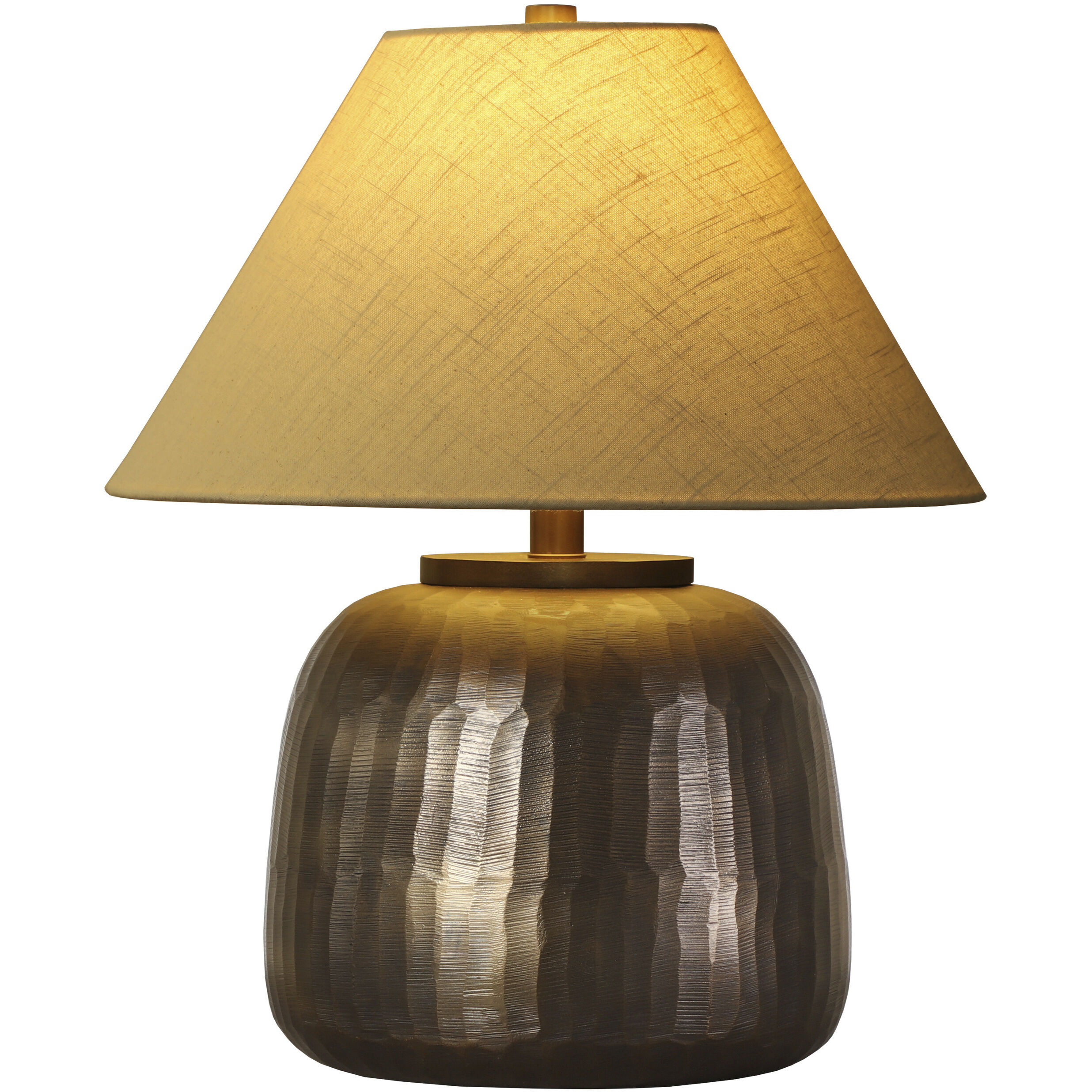Pradiva 19.5 inch 100.00 watt Beige / Antique Brass Table Lamp Portable Light
